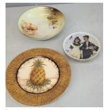 ASST PINEAPPLE & OTHER  PLATES