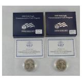 (2) BALD EAGLE COMMEMORATIVE COINS - 2008