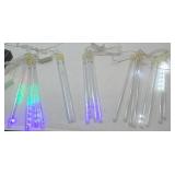 LED ICICLE LIGHTS & FELT CHRISTMAS TREE