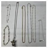 STERLING SILVER NECKLACES & BRACELETS