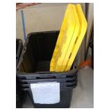 (4) TOTES W/ (3) LIDS