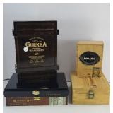 (4) CIGAR BOXES