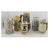 (6) BEER STEINS
