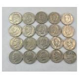 (27) EISENHOWER DOLLARS - MIXED DATES