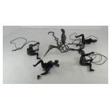 CLIMBING MAN WALL ART, HUMMINGBIRD METAL GARDEN AR