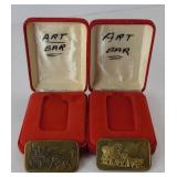 (2) VINTAGE ART BARS - AMERICAN WEST