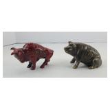 (2) CAST IRON BANKS - BUFFALO GAS, MURPHY PIG