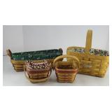 (4) LONGABERGER BASKETS