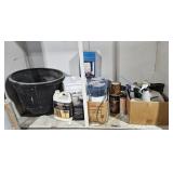 CLEANING SUPPLIES, PAINT, FLOWER POT & MORE