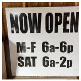 DOUBLE SIDED OPEN SIGN