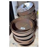 ASSTD BAKING PANS: LARGEST IS 8 INCH