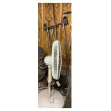 CLOTHING RACK & FAN