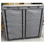 UNASSEMBLED SHOE RACK W/ ZIPPERED COVER