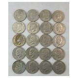 (20) EISENHOWER DOLLARS MIXED DATES