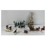 (6) CHRISTMAS VILLAGE ACCENT PIECES