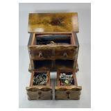 JEWELRY BOX W/ ASSTD JEWELRY