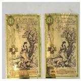 (2) FANTASY GOLD BACK BILLS