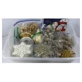 RIBBON & SNOWFLAKE ORNAMENTS & PICKS