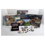 POLITICAL BUTTONS: RONALD REAGAN KNIFE & CALENDAR