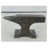 JOHN DEERE CAST IRON PAPERWEIGHT ANVIL