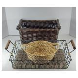 (3) DECORATIVE BASKETS