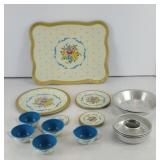 VINTAGE CHILDS DISHES: METAL