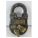 FOLSOM STATE PRISON CAST IRON LOCK W/ KEY