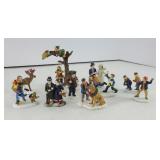 (10) CHRISTMAS VILLAGE FIGURINES