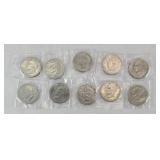 (10) UNCIRCULATED EISENHOWER DOLLARS