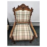 ORNATE HAND CARVED ARMED CHAIR
