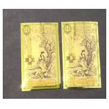 (2) 24 KARAT GOLD DOLLARS