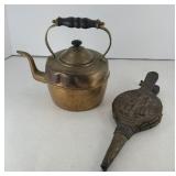 COPPER TEA KETTLE & BELLOWS
