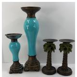 (2) PAIR OF CANDLE STANDS