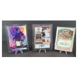 (3) AUTOGRAPHED BASEBALL CARDS CERTIFIED