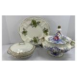 SOUP TUREEN W/ LADLE & MORE