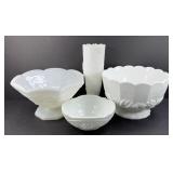 MILK GLASS PLANTERS & VASES
