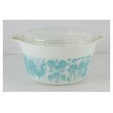 PYREX COVERED DISH, BUTTERPRINT