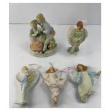 (4) HALLMARK ANGELS & OTHER FIGURINE