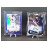 (2) AUTOGRAPHED BASEBALL CARDS CERTIFIED