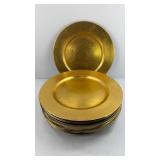 (12) PLASTIC CHARGER PLATES, SOME WEAR