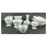 MILKGLASS & CLAM SHELL SERVING DISHES