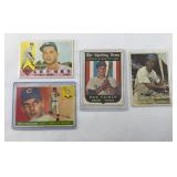 (4) 1950s BASEBALL CARDS