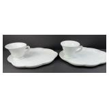 (12) LUNCHEON PLATES W/ CUPS