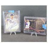 (2) LA DODGERS AUTOGRAPHED BASEBALL CARDS