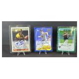 (3) AUTOGRAPHED BASEBALL CARDS NOT CERTIFIED