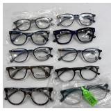 (10) READERS EYEGLASSES, +1.00