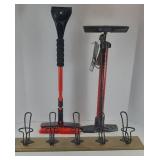 COAT RACK, AIR PUMP, ICE SCRAPER