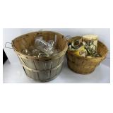 BASKETS OF CANNING JARS & RINGS