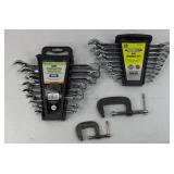 (2) WRENCH SETS & C CLAMPS