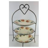 TIERED RACK W/ PLATES